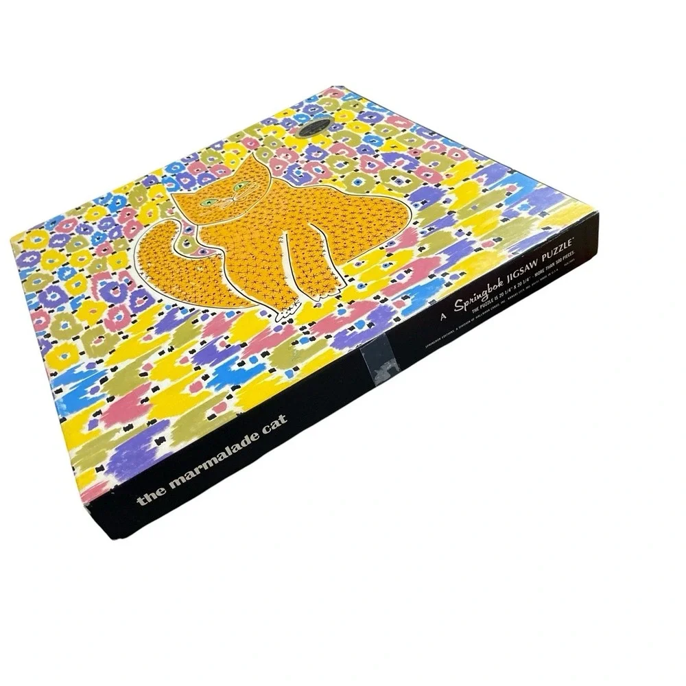 Vtg Springbok 500p puzzle - The Marmalade Cat, Gloria Vanderbilt Complete